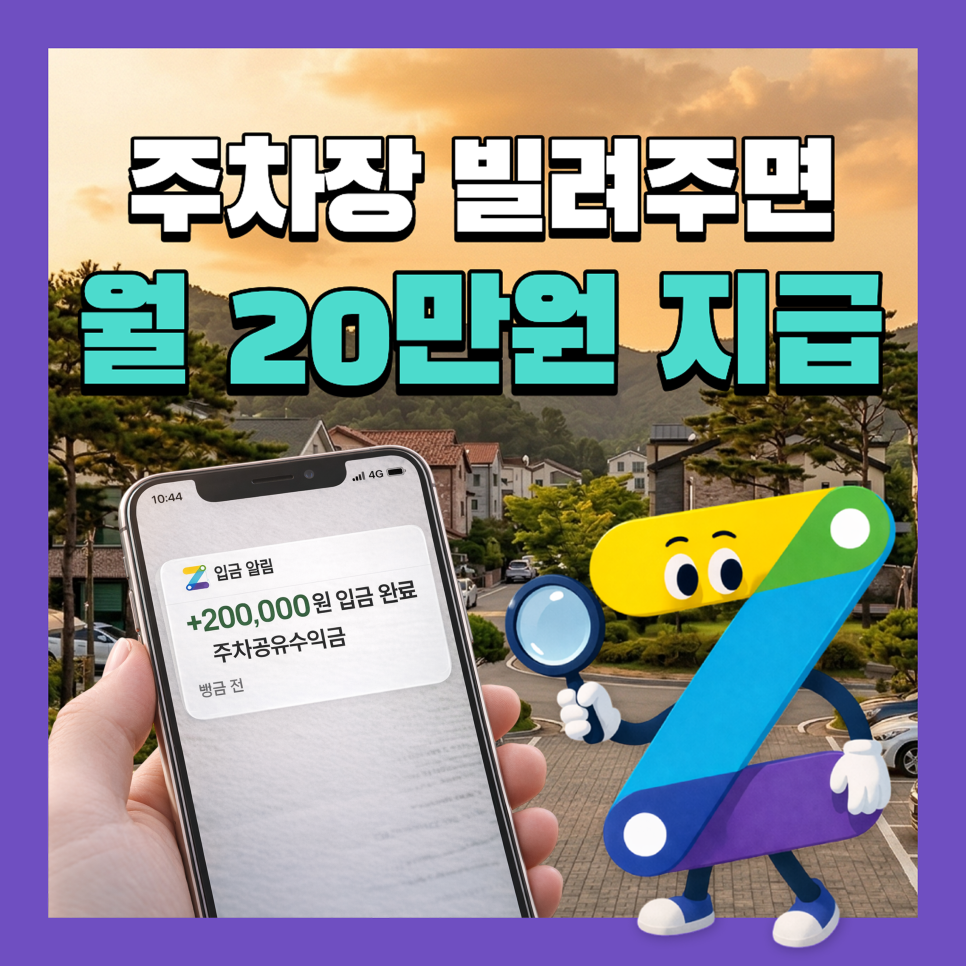 [호스트 모집] 놀고 있는 내 주차장,매달 자동으로 수익 내는 법-주차장이 비어 있어다면? 주만사 호스트가 되어 공간을 돈으로 바꿔보세요!