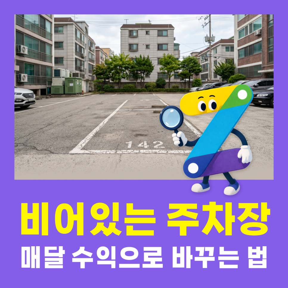 주차장으로 돈 버는 법 | 안 쓰는 주차 자리 하나로 월 20만 원 받는 방법 대표 이미지