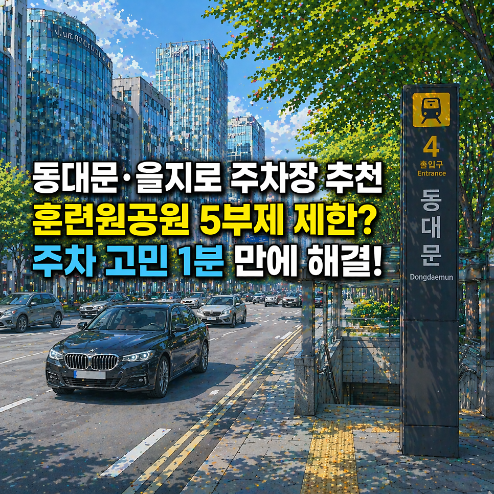 동대문 · 을지로 주차장 추천 | 훈련원공원 5부제 제한? 주차 고민 1분 만에 해결!
