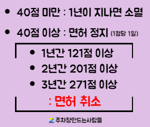[주만사] 운전, 교통 법규 위반 시 벌점 제도
