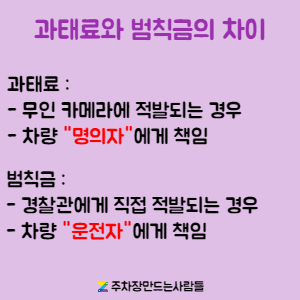 [주만사] 불법 주차에 따른 과태료 및 범칙금