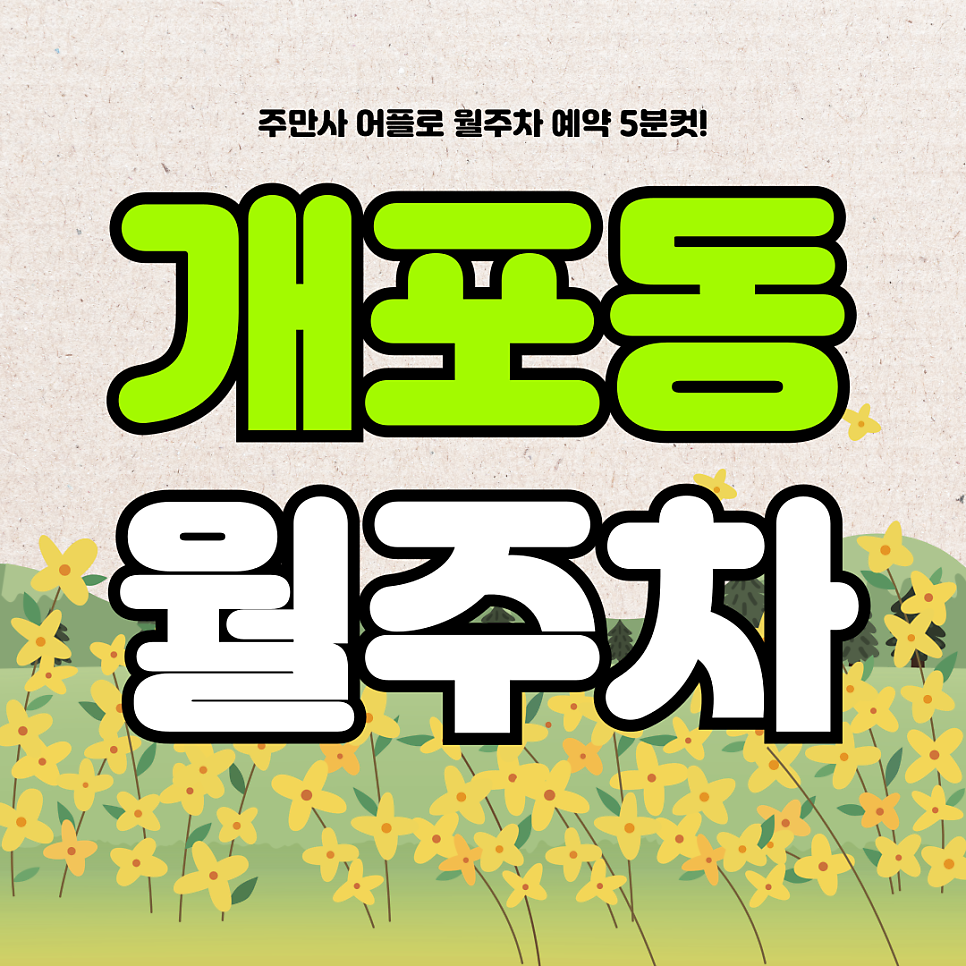 개포동 월주차, 개포동역 인근 역세권 주차장 빠르게 예약하기!