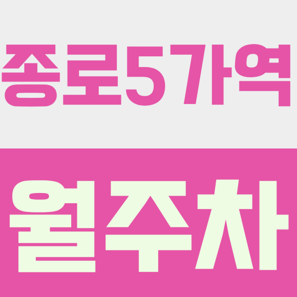 종로5가역 월주차ㅣ종로 월주차 해결! 종로5가·광장시장 인근 24시 자주식 주차장 안내 대표 이미지