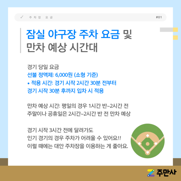 2026 가을야구 직관 필수 정보! 잠실야구장 인근 가성비 주차장 일주차 카드뉴스&지도 공유
