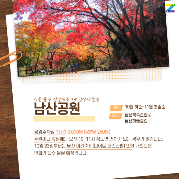 가을 단풍놀이 주차 꿀팁! 서울숲·가로수길·남산공원·올림픽공원 근처 가성비 주차장 & 명당 지도 완벽 정리