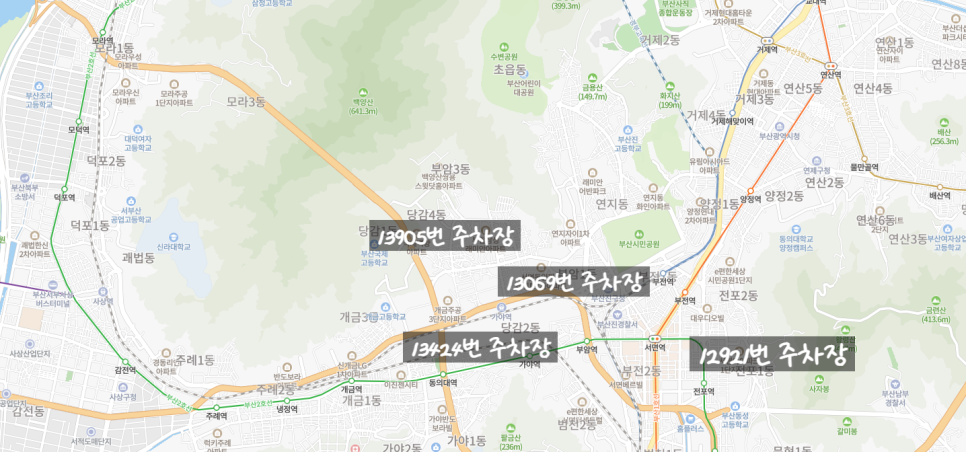 부산진구 전포동, 부암동, 당감동, 가야동 월주차ㅣ부산진구 월주차