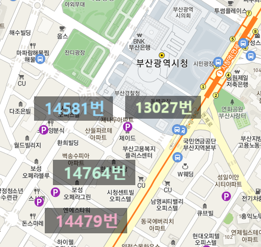 부산 진구 범전동/부전동/양정동/주차장/주만사 월주차