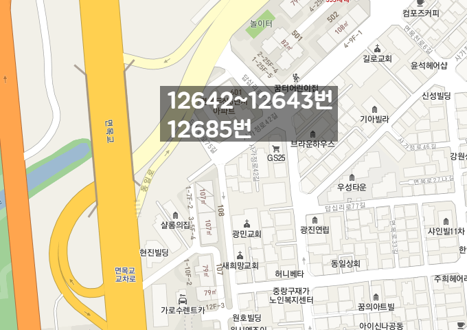 [자동매칭]중랑구 면목동 인근 월주차 안내(어플에서 결제 후 이용 가능) 대표 이미지