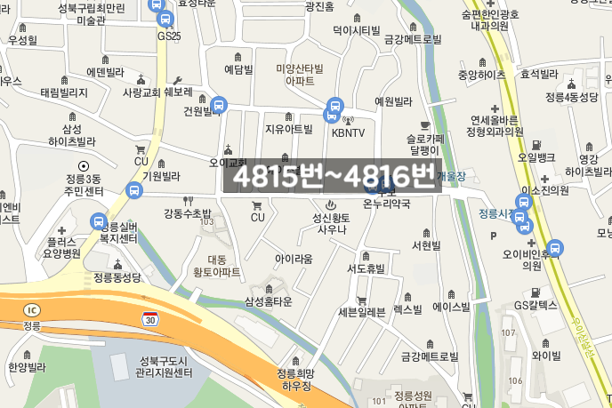 [자동매칭] 성북구 정릉동 인근 월주차 안내(어플에서 결제 후 이용 가능) 대표 이미지