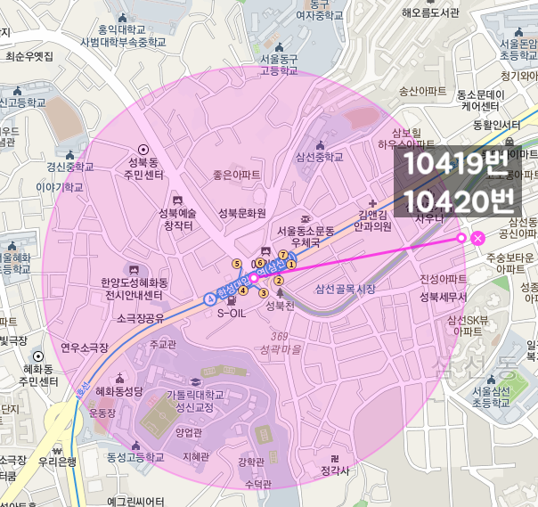 [자동매칭]성북구 삼선동4가 인근 월주차 안내(어플에서 결제 후 이용 가능) 대표 이미지