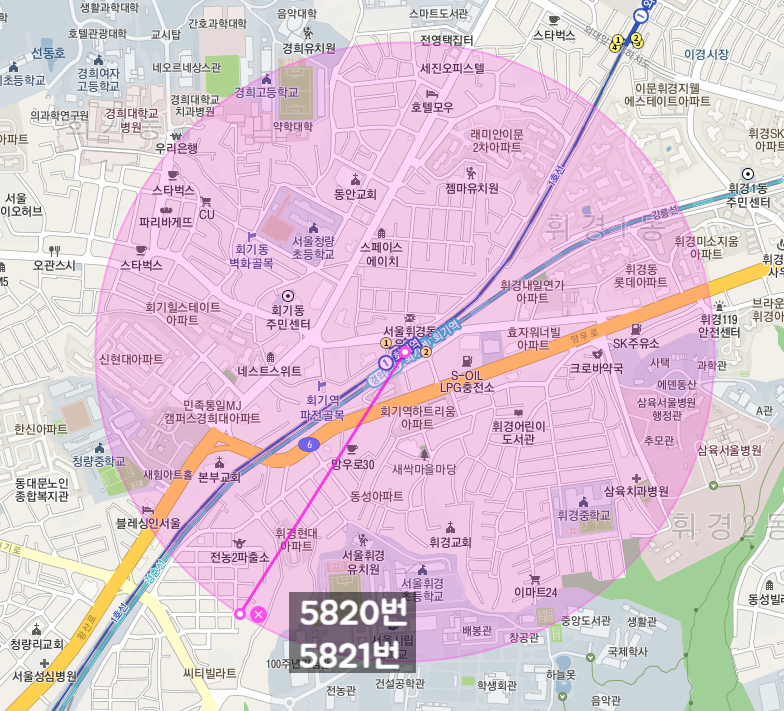 [자동매칭]동대문구 전농동 회기역 인근 월주차 안내(어플에서 결제 후 이용 가능) 대표 이미지