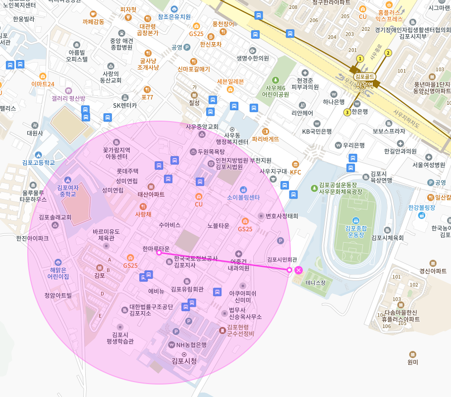 경기 김포시 사우동 사우역 김포종합운동장 주차장ㅣ정기권, 월주차ㅣ사우역 월주차 전일제 찾는다면 여기!