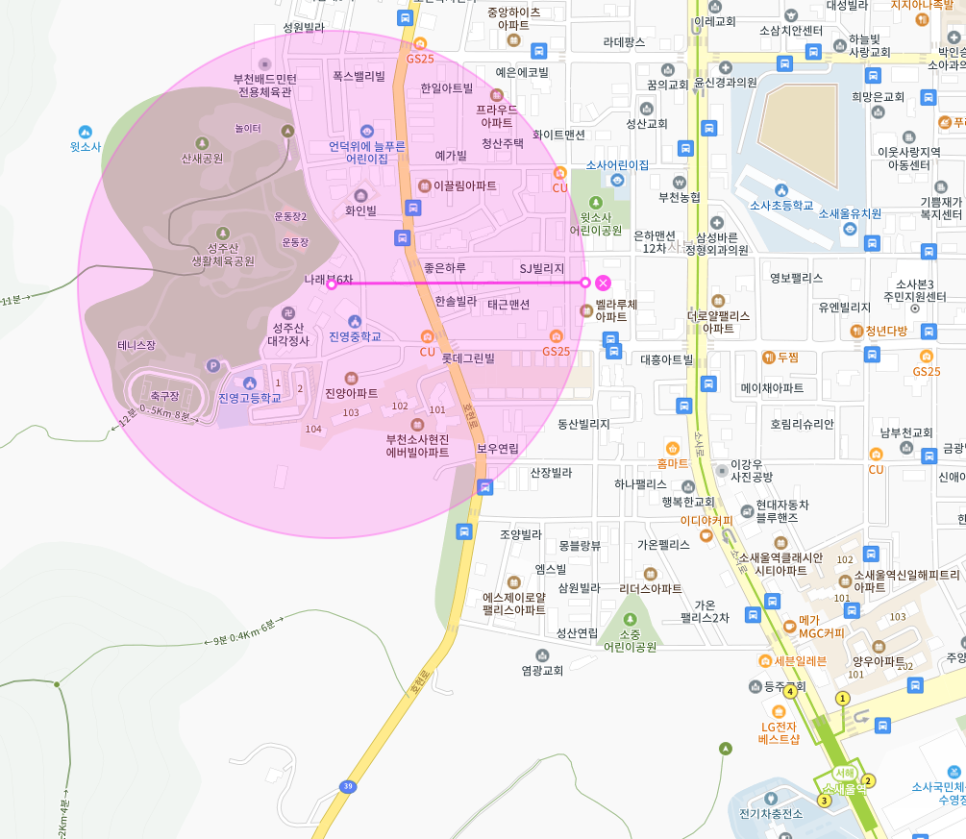경기 부천시 소사본동 소새울역 성주산생활체육공원 주차장ㅣ정기권, 월주차ㅣ소새울역 월주차 24시간 3,000원!