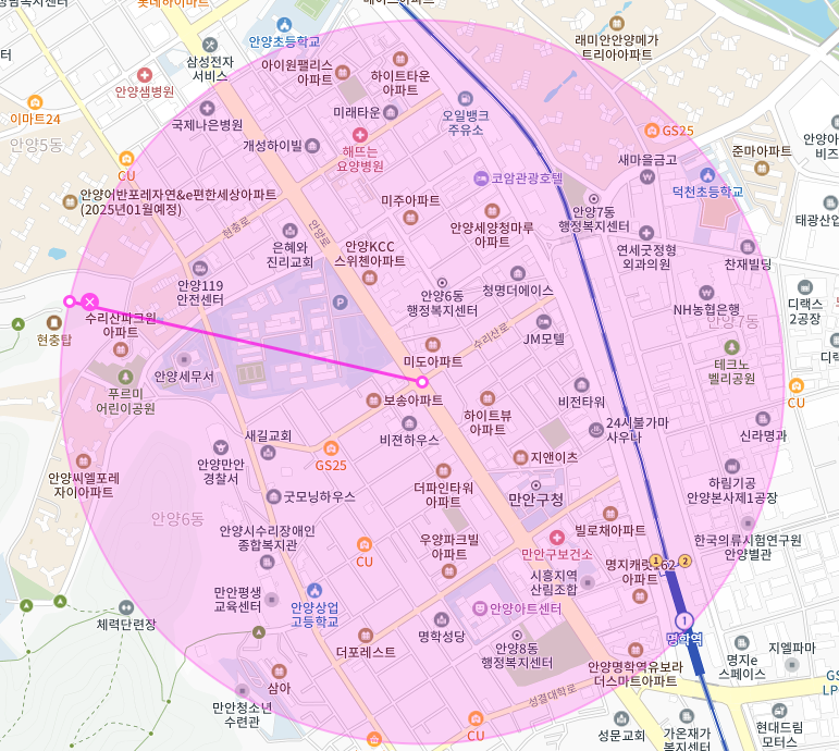 경기도 안양시 만안구 안양동 명학역 만안구청 부근 월주차, 월정기권 | 주만사로 시작해보세요