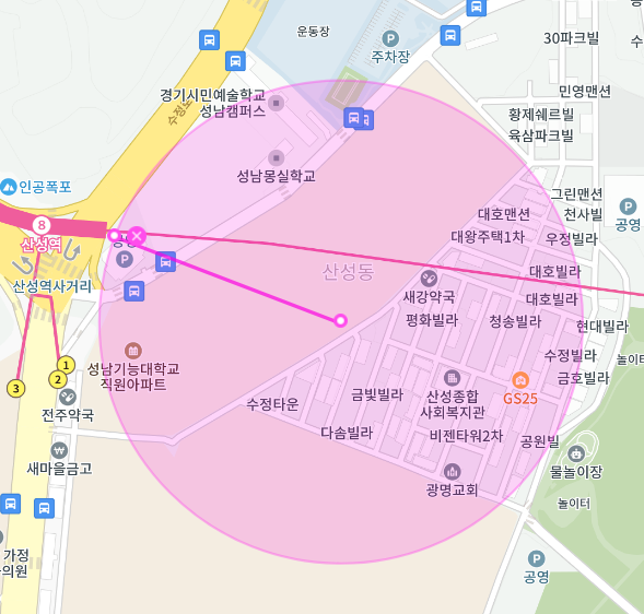 성남시 수정구 산성동 월주차, 산성역 단일ㅣ지정석 월 110,000원에 주차하세요!