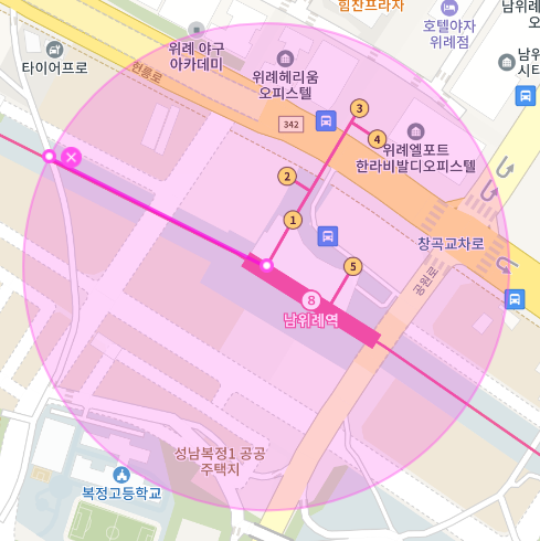 성남시 수정구 창곡동 월주차, 남위례역 반경 3분거리! 역세권 이용 가능