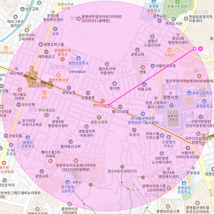 경기도 광명시 광명동 광명사거리역 광명시청 부근 월주차, 월정기권 | 주만사로 한방에 해결하는 주차이슈!!