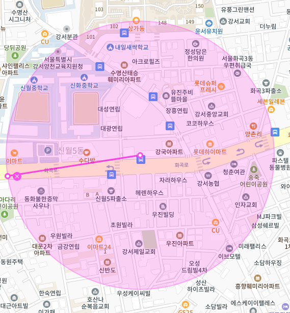 서울 양천구 신월동 | 월주차 정기권 | 주간 | 신화중학교 인근 주차장