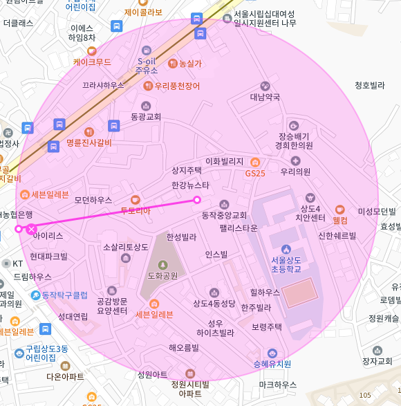 서울 동작구 상도동 | 월주차 정기권 | 주간 | 서울상도초등학교 인근 주차장