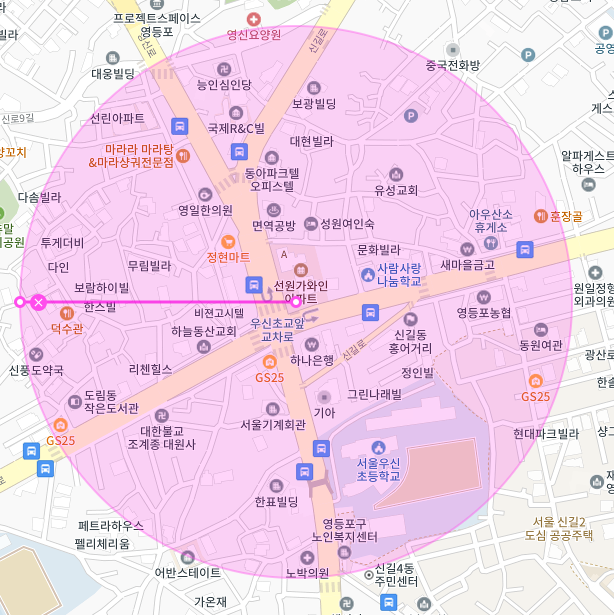 서울 영등포구 신길동 | 월주차 정기권 | 주간 | 서울우신초등학교 인근 주차장