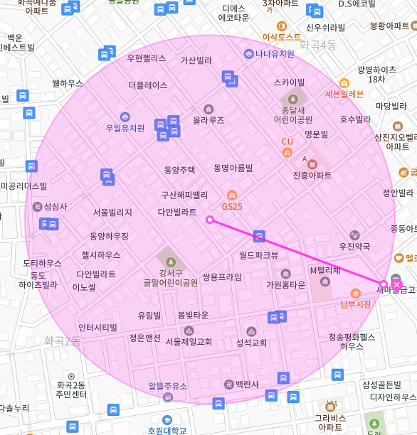 서울 강서구 화곡동 | 월주차 정기권 | 주간 | 강서구골말어린이공원 인근 주차장