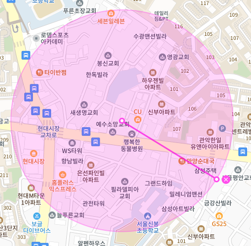 서울 관악구 봉천동 | 월주차 정기권 | 주간 | 현대시장교차로 인근 주차장