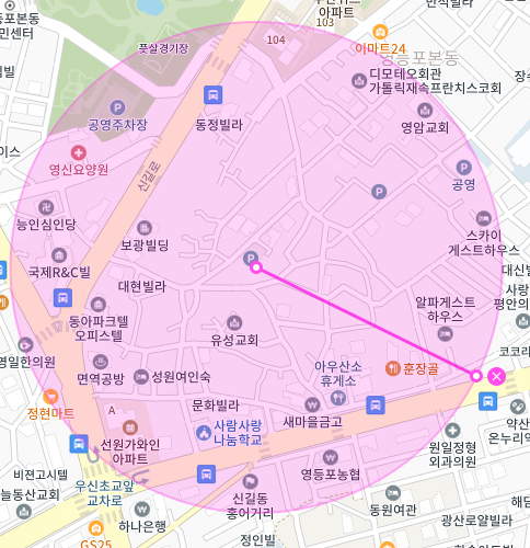 서울 영등포구 신길동 | 월주차 정기권 | 주간 | 영등포공원 인근 주차장