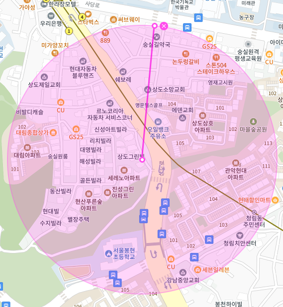 서울 동작구 상도동 | 월주차 정기권 | 주간 | 숭실대입구역 인근 주차장