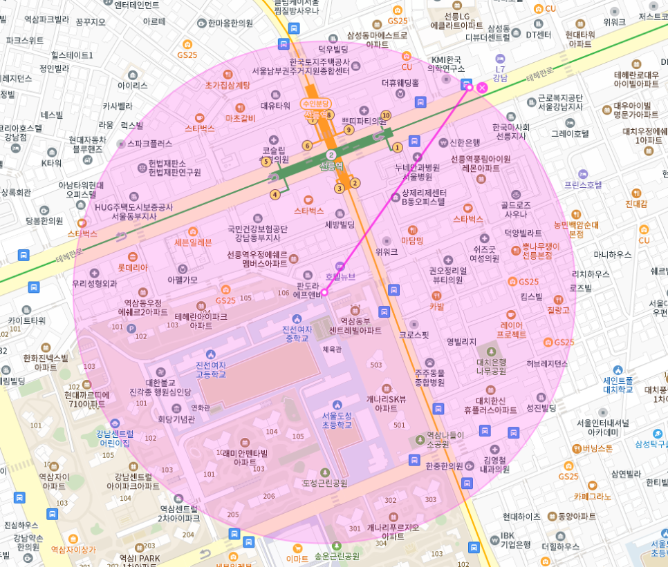 선릉역 월주차 │ 강남구 선릉로 │ 선릉역 3번출구 진선여자중,고등학교 인근 │ 월 20만원대
