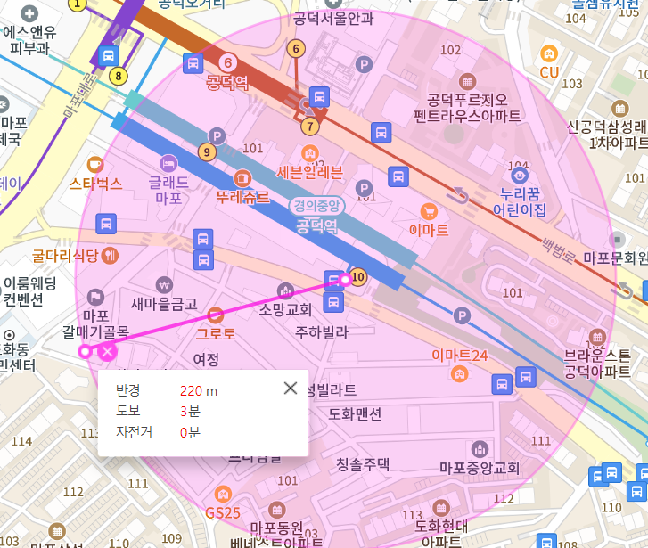 공덕역 월주차 10번 출구 인근 가까운 곳