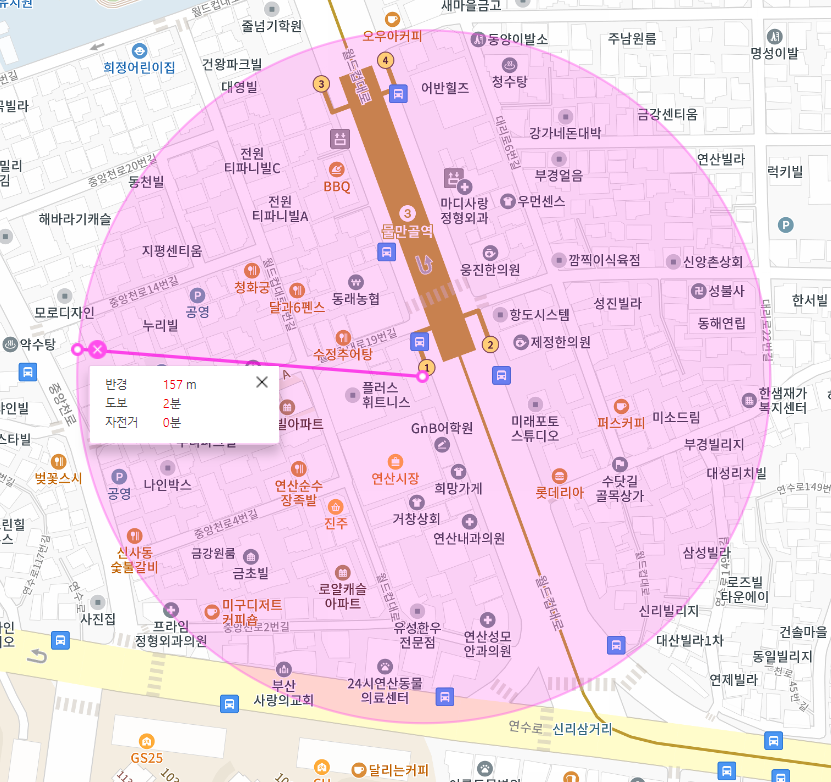 연산동 월주차 물만골역 2번 출구 꿀 주차