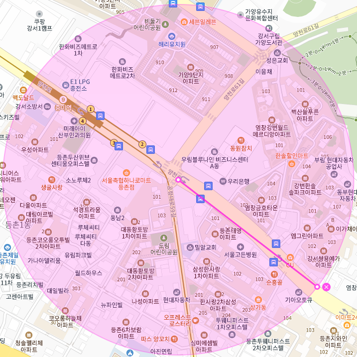 증미역 월주차 [서울시 강서구 등촌동] 출퇴근 땀 범벅 멈춰