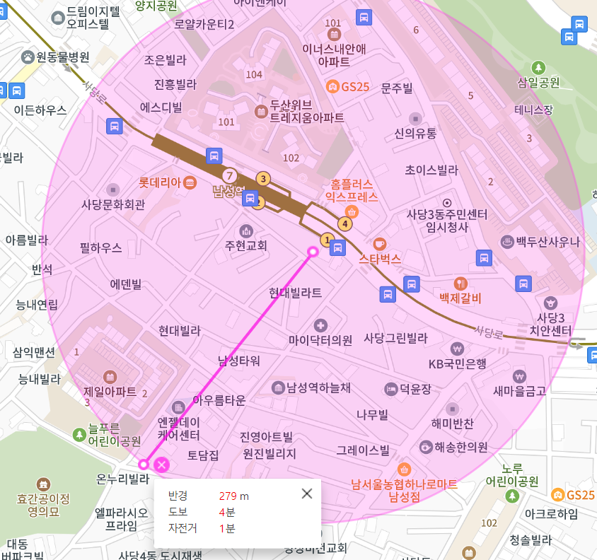 사당 월주차 남성역 인근 꿀 주차 위치