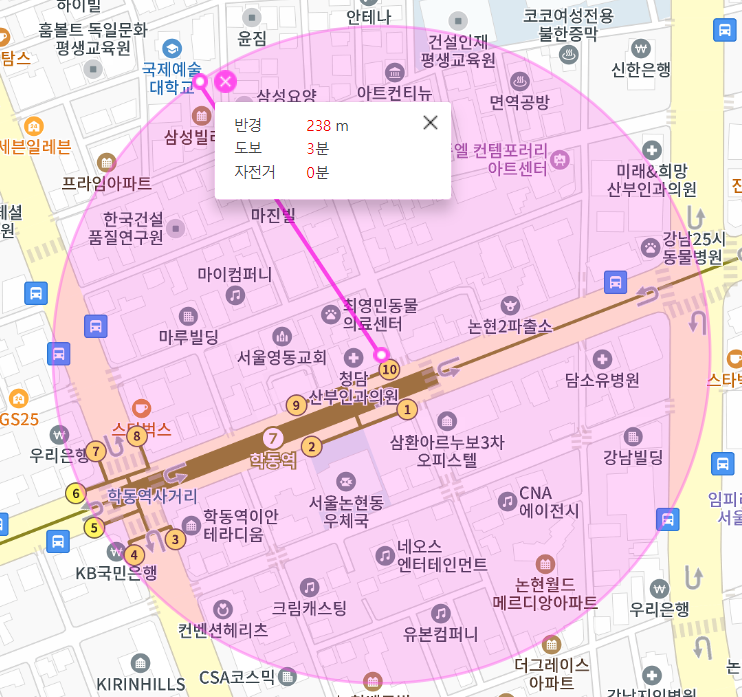 학동역 월주차 10번 출구 인근 꿀자리