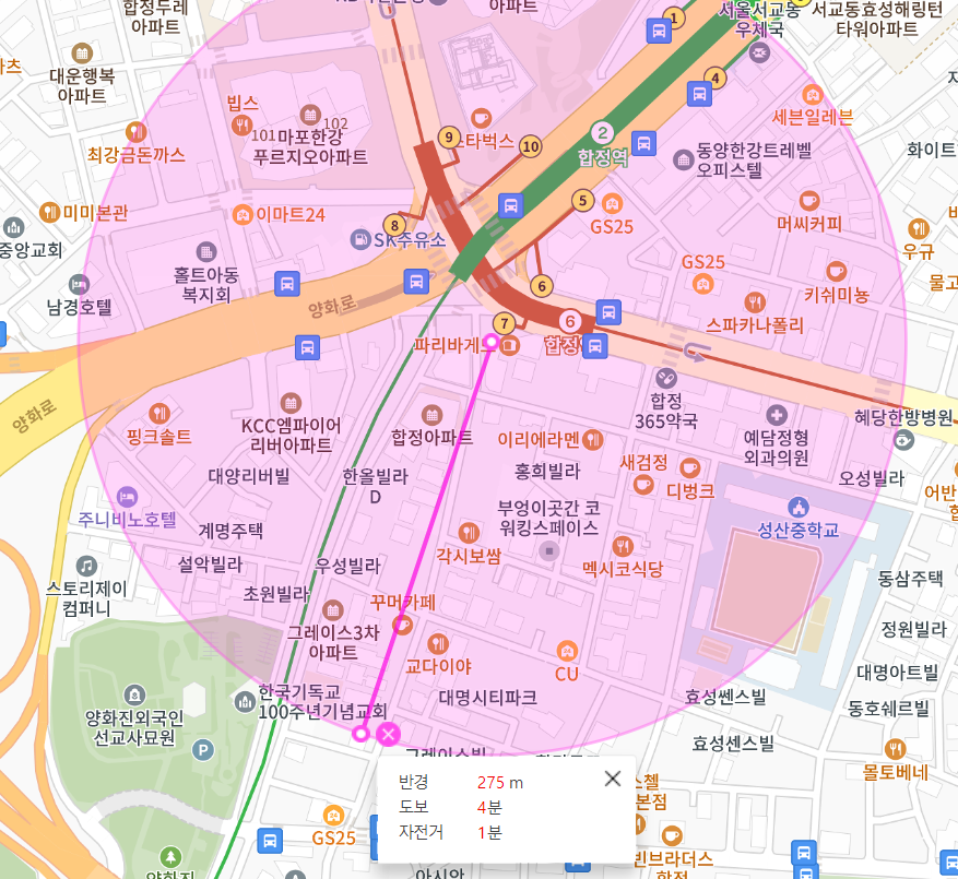합정 월주차 합정역 7번 출구 인근 추천장소