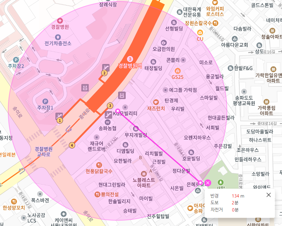 가성비 주차장 찾을 때 주만사 경찰병원역 월주차