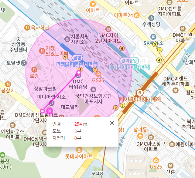 상암동 월주차, 새누리 어린이 공원 인근 디지털미디어시티역 주변
