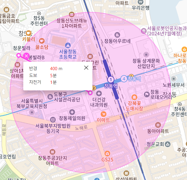 창동역 월주차 2번 출구 인근 가까워요