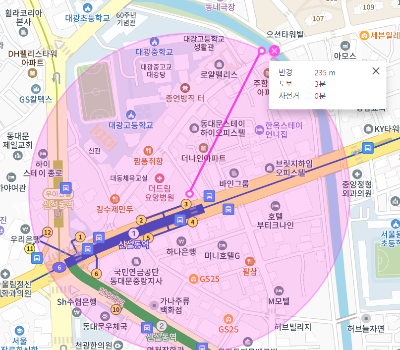신설동역 월주차 3번 출구 도보 10분 거리 주차 정보