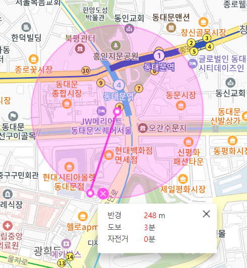 간편한 주차 생활 동대문역 월주차 8번 출구 인근