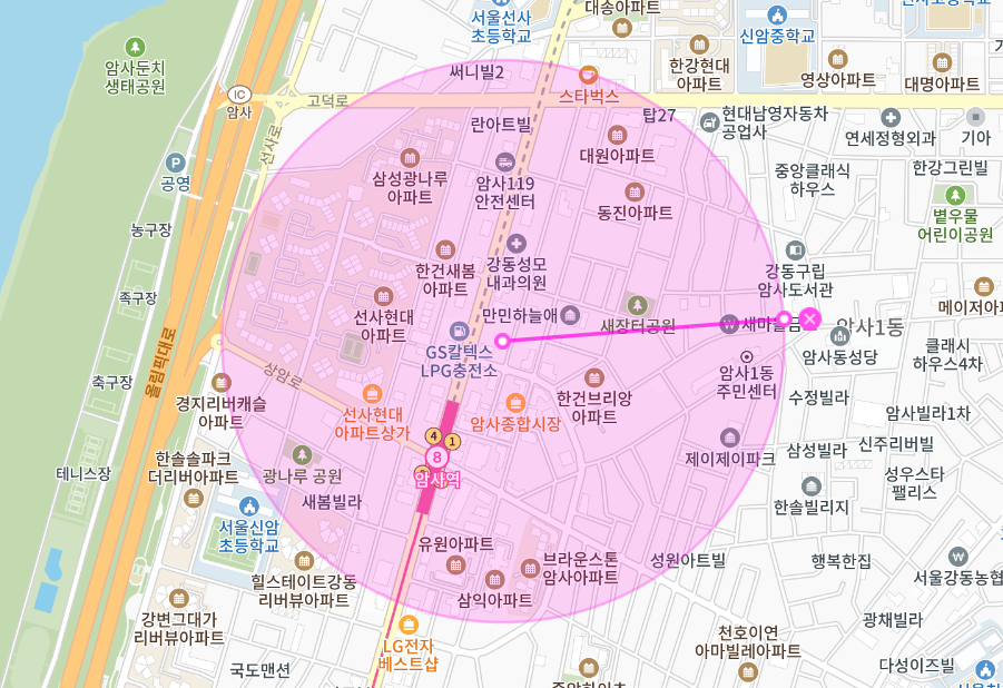 암사동 월주차 _ 암사역 1번 출구 근처에 지정석으로 월주차가 가능한 곳