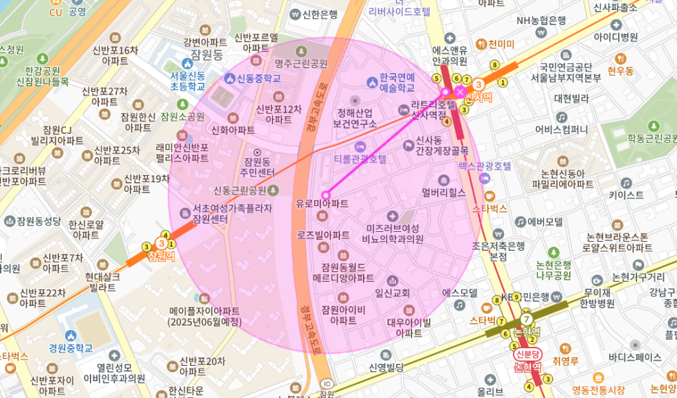 잠원동 월주차 _ 잠원역과 신사역 모두 이용이 가능한 초 역세권 주차장