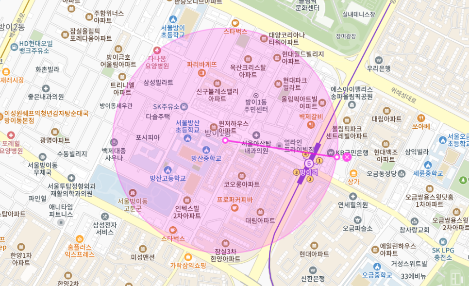 방이동 월주차 _ 방이역 3,4번 출구에서 3분 안에 이용이 가능한 주차장