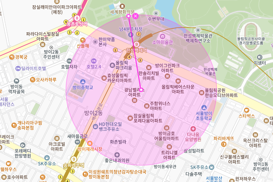 한성백제역 월주차 _  역세권 월주차_ 3번 출구에서 걸어서 2분