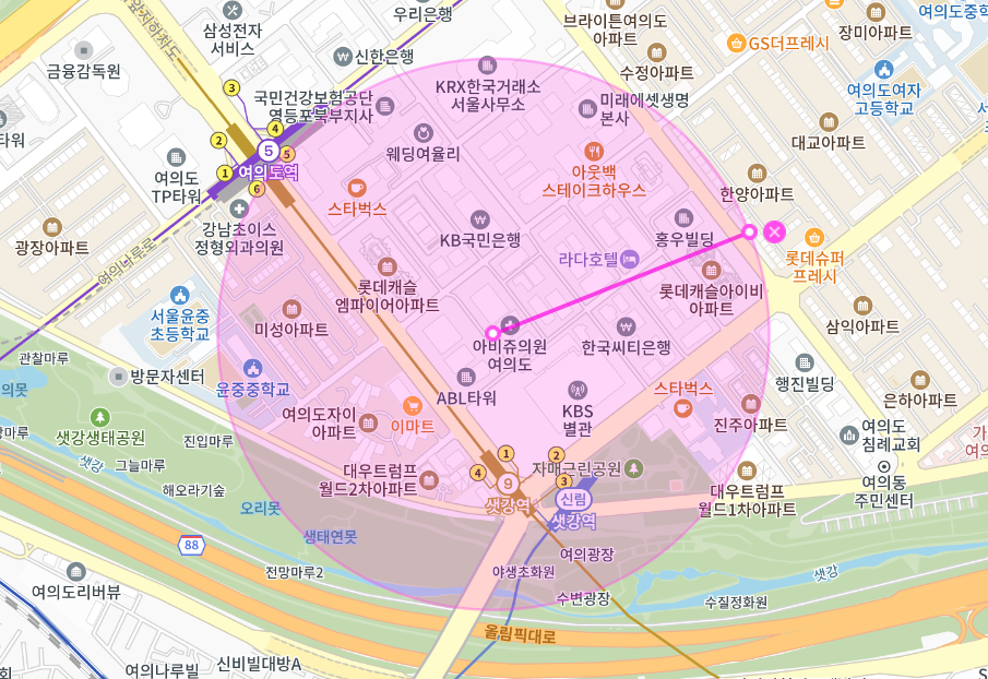 샛강역 월주차 _ KBS 별관 옆 빈자리 단일 주차 가능한 월주차장