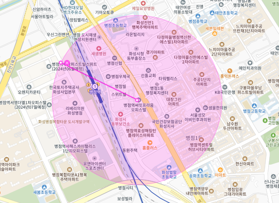 병점동 월주차 _ 병점역 1번 출구에서 4분 안에 도착 가능