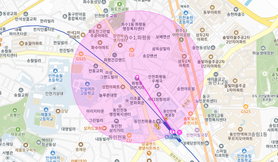 화평동 월주차 _ 동인천역 4번 출에서 도보 5분