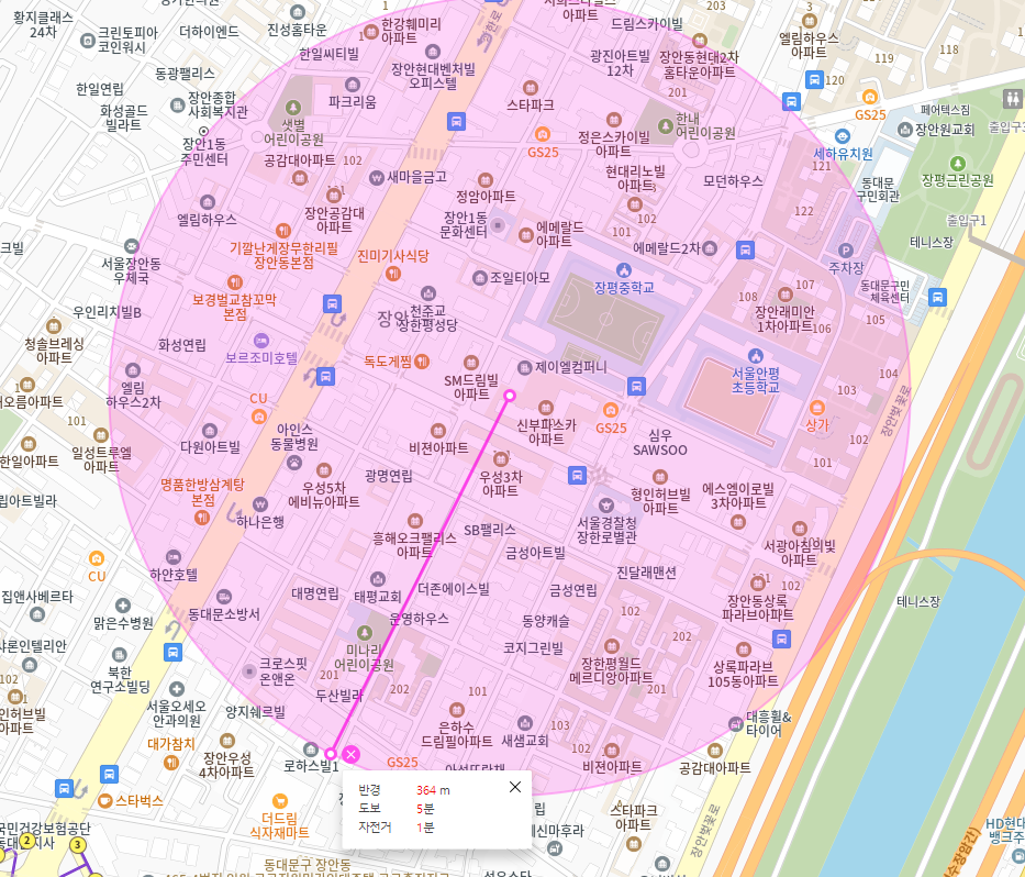 장안동 월주차_ 장평중학교 근처 주차장