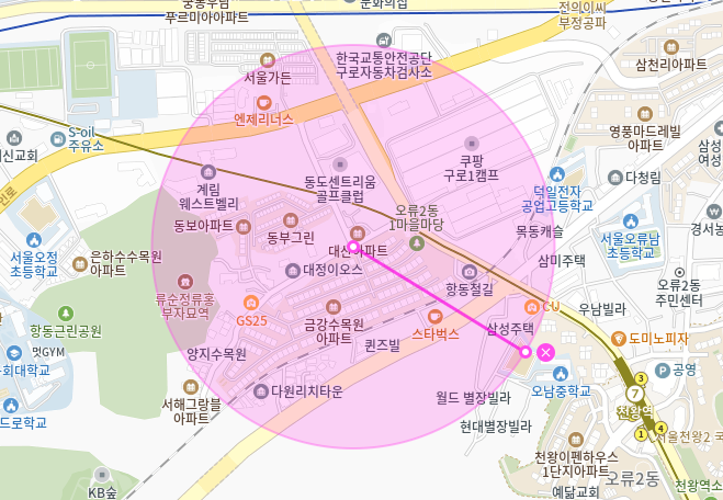 오류동 월주차_쿠팡 구로 1캠프 인근 주차장