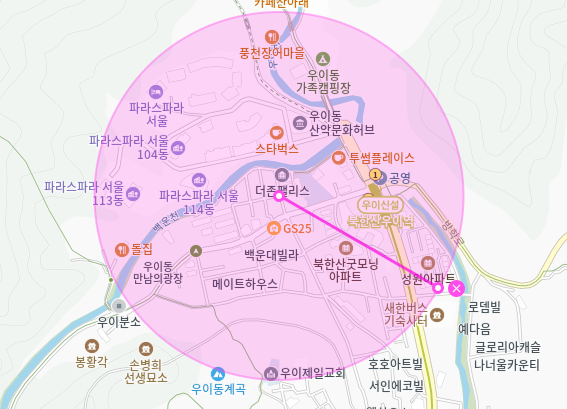 북한산우이역_북한산우이역 5분 거리 주차장